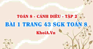 Bài 1 trang 43 Toán 8 Cánh Diều Tập 2